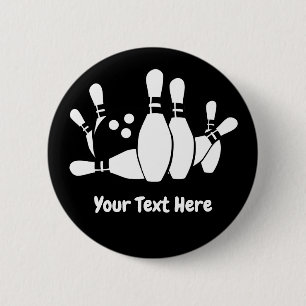 Bowler Bowling Ball Buttone Custom Button