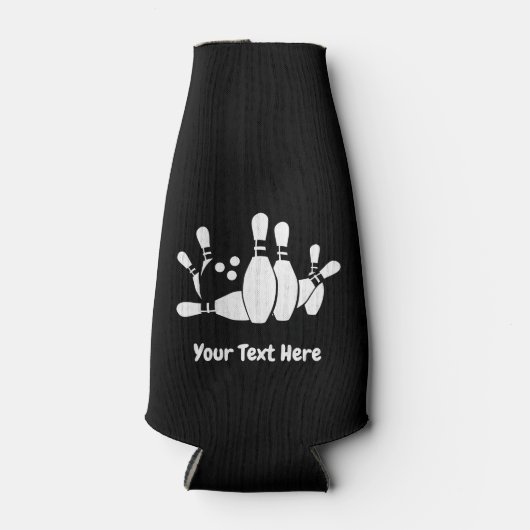 Bowler Bowling Ball Buttone Custom Flaschenkühler (Vorderseite)