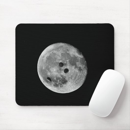 Bowler Bowling Ball Funny Moon Mousepad (Mit Mouse)