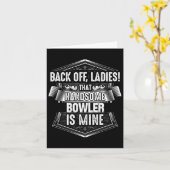 Bowler Bowling Ehefrau Shirt Karte (Gelbe Blume)