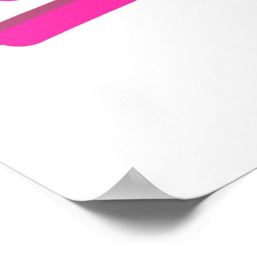 Bowler Bowling Silhouette Poster (Ecke)