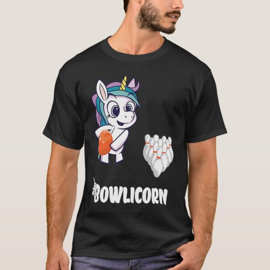 Bowler Bowling Unicorn Strike Bowling Pin Bowling  T-Shirt (Vorderseite)