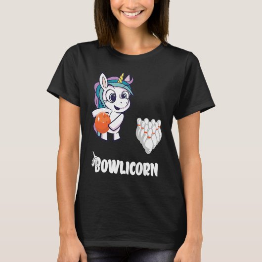 Bowler Bowling Unicorn Strike Bowling Pin Bowling  T-Shirt (Vorderseite)