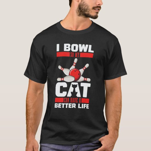 Bowler Cat Alley Team   League Bowling T-Shirt (Vorderseite)