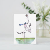 Bowler - Cricket, tony fernandes Postkarte (Stehend Vorderseite)