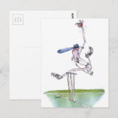 Bowler - Cricket, tony fernandes Postkarte (Vorne/Hinten)