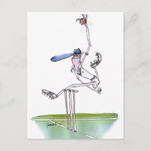 Bowler - Cricket, tony fernandes Postkarte