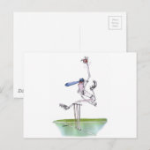 Bowler - Cricket, tony fernandes Postkarte (Vorne/Hinten)