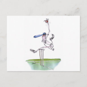 Bowler - Cricket, tony fernandes Postkarte