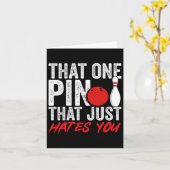 Bowler, das ein Button, das dich nur hasst Bowling Karte (Gelbe Blume)