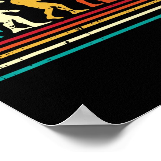 Bowler Evolution Retro Bowling-Mannschaft Männer F Poster (Ecke)