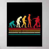 Bowler Evolution Retro Bowling-Mannschaft Männer F Poster (Vorne)