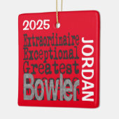 Bowler Extraordinaire Keramikornament (Links)