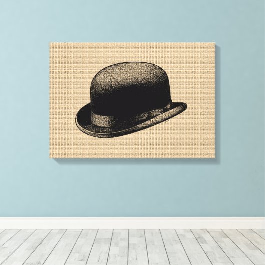 Bowler Hat auf Leinwand (Insitu (Holzboden))