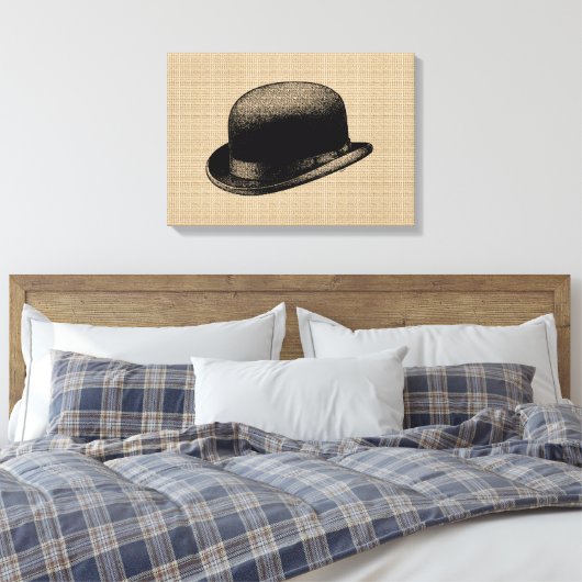 Bowler Hat auf Leinwand (Insitu (Schlafzimmer))