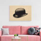 Bowler Hat auf Leinwand (Insitu (Wohnzimmer))