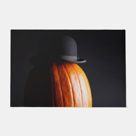 Bowler Hat Pumpkin Fußmatte (Vorderseite)