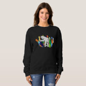 Bowler Katze Kätzchen Besitzer Bowling Trainer Str Sweatshirt (Vorne ganz)