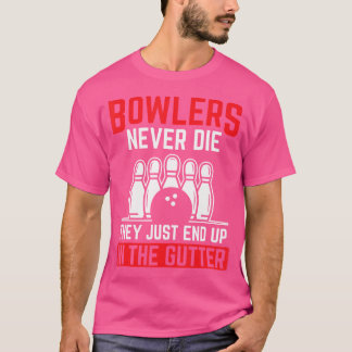 Bowler landen im 10-Button-Bowling des Gutter T-Shirt