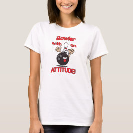 Bowler mit einem Attitude-Bowling-Button | SPASS T-Shirt