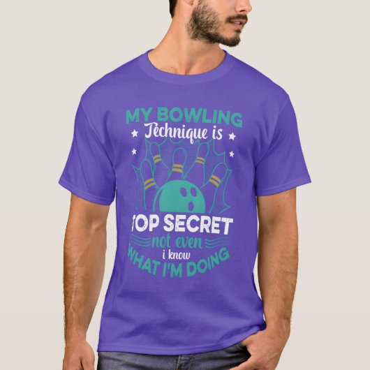 Bowler My Bowlingechnique Isop Secret Funny Bo vin T-Shirt (Vorderseite)