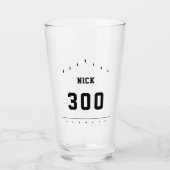Bowler Name & Bowling Score Personalisierter Bierp Glas (Vorderseite)