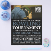 Bowler Portrait, Ten-Button-Bowling-Turnier Flyer (Einzeln)