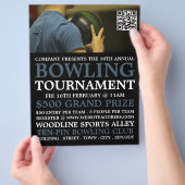 Bowler Portrait, Ten-Button-Bowling-Turnier Flyer (Hand)