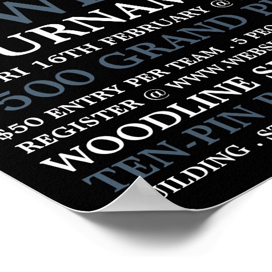 Bowler Portrait, Ten-Button-Bowling-Turnier Poster (Ecke)