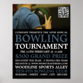 Bowler Portrait, Ten-Button-Bowling-Turnier Poster (Vorne)