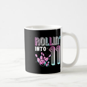 Bowler rollt in 11 Bowling 11. Geburtstag Kinder Kaffeetasse