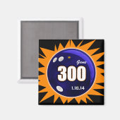 Bowlers 300 Perfect Game, Bowling Ball Design, Magnet (Vorderseite/Rückseite)