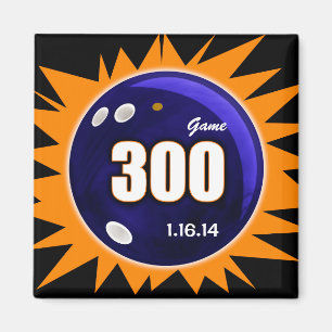 Bowlers 300 Perfect Game, Bowling Ball Design, Magnet