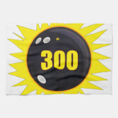 Bowlers 300 Perfect Game, Bowling Ball Graphics Geschirrtuch (Horizontal)