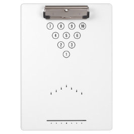 Bowlers Bowling Buttone und Lane Chart Klemmbrett