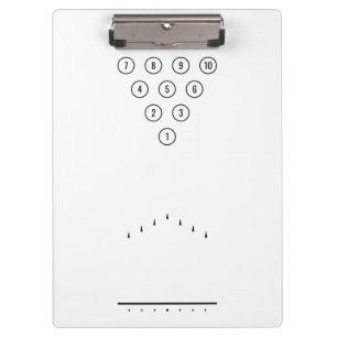Bowlers Bowling Buttone und Lane Chart Klemmbrett
