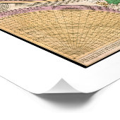 BOWLES New & Accurate Map of the World by Dialing Poster (Ecke)