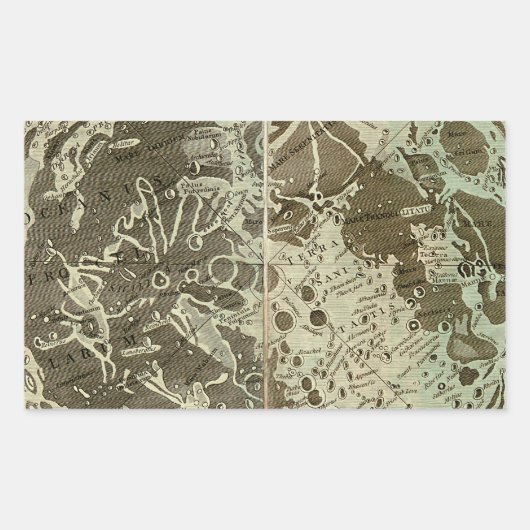 Bowles' Selenographie oder eine Karte des Mondes - Rechteckiger Aufkleber (Vorderseite)