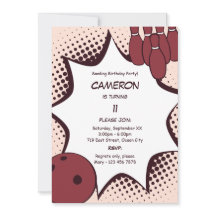 Bowling 11. Geburtstagsparty Einladung