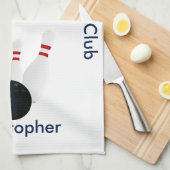 Bowling 300 Club Personalisiert Geschirrtuch (Viertel Falte)