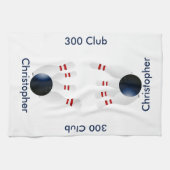 Bowling 300 Club Personalisiert Geschirrtuch (Horizontal)