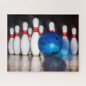 Bowling 300 Game, Bowling Ball & 10 Buttone Puzzle (Horizontal)