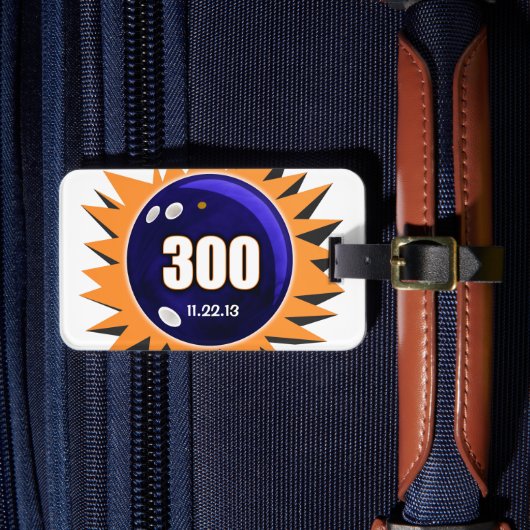 Bowling 300 Game - Bowling Ball Bag, Gepäckanhänger (Vorderseite Insitu 4)