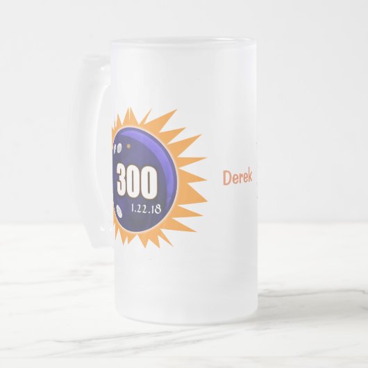 Bowling 300 Game Mattierte Tasse (Vorderseite Links)