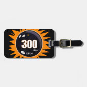 Bowling 300 Game Orange & Black, Ball Bag, Gepäckanhänger (Vorderseite horizontal)