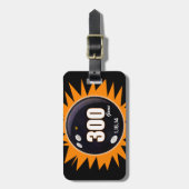 Bowling 300 Game Orange & Black, Ball Bag, Gepäckanhänger (Vorderseite vertikal)