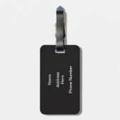 Bowling 300 Game Orange Glow Gepäckanhänger (Rückseite vertikal)