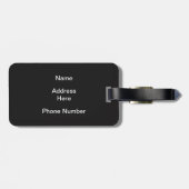 Bowling 300 Game Orange Glow Gepäckanhänger (Rückseite horizontal)