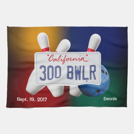 Bowling 300 Spiel Handtuch (Horizontal)