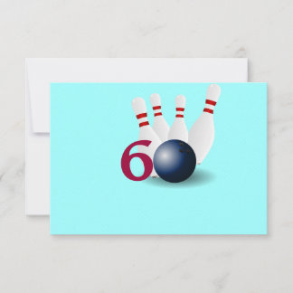 Bowling, 60th Birthday Einladung. Einladung